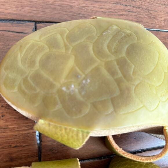 Kork Ease Mule Sandal Womens Sz10 Olive Green Leather Strap Wrapped Heel Slip On - Picture 10 of 12